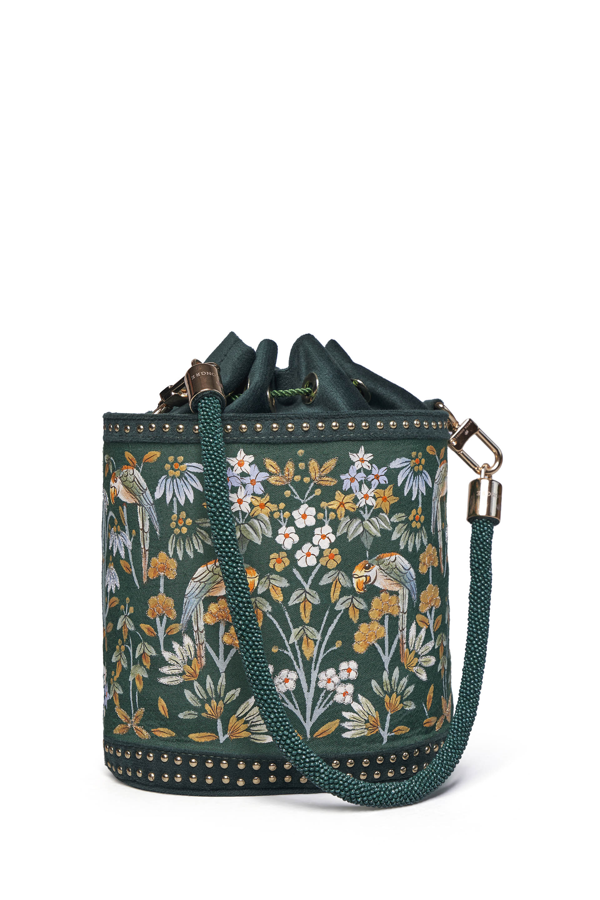 Pichhwai Bucket Bag - Starling Green, Green, image 9